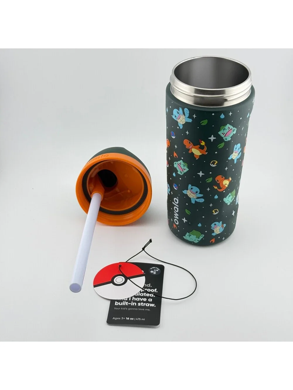 Owala Pokemon Kanto First Partners FreeSip 16oz Water Bottle NEW